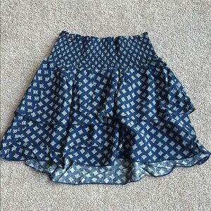 H&M Navy Patterned Skirt
